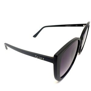 Quay Australia Black Oversized Cat Eye Sunglasses with Gradient Lenses